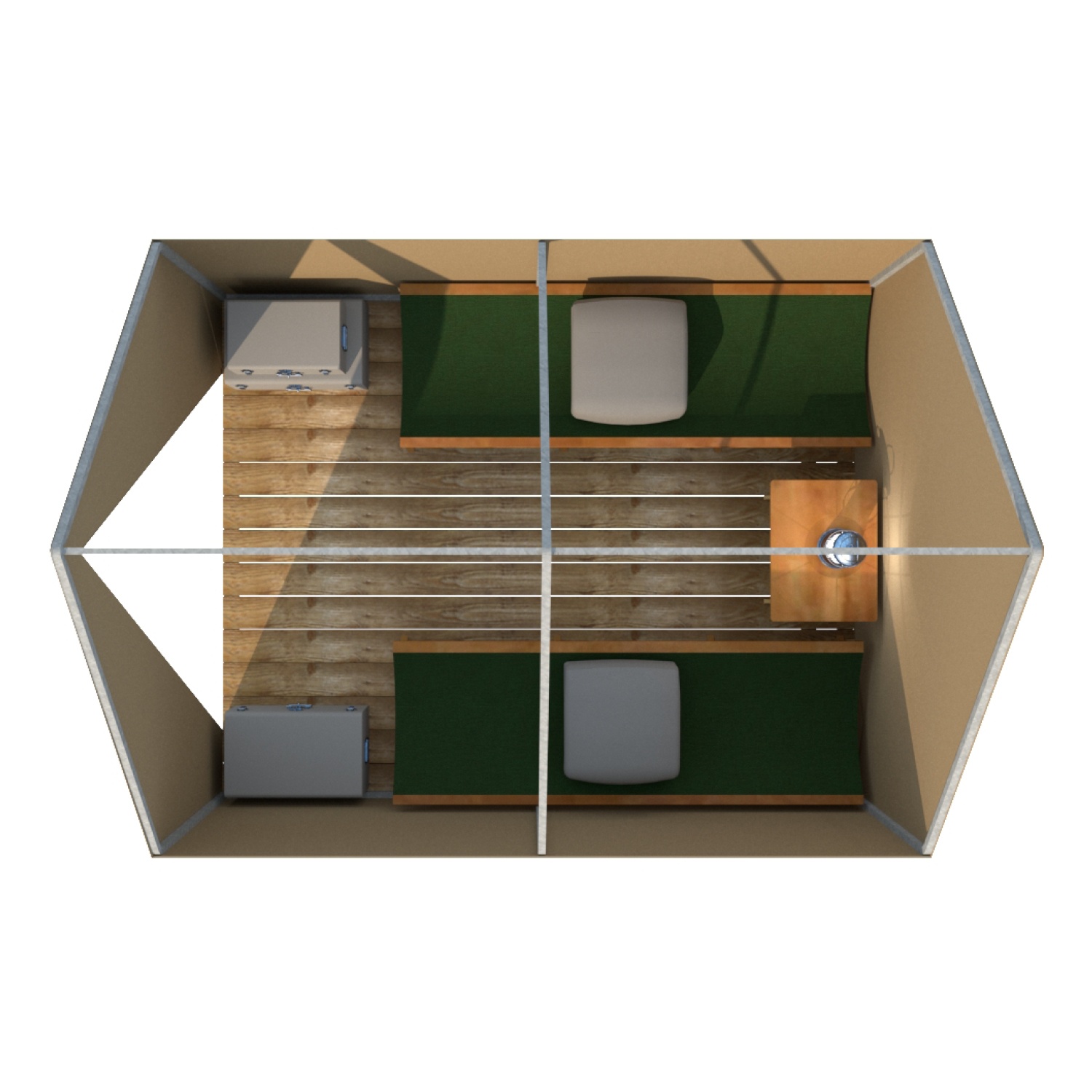 7090 scout tent layout with furniture