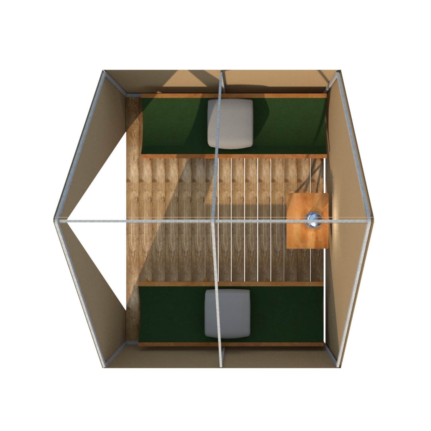 9070 scout tent layout with furniture