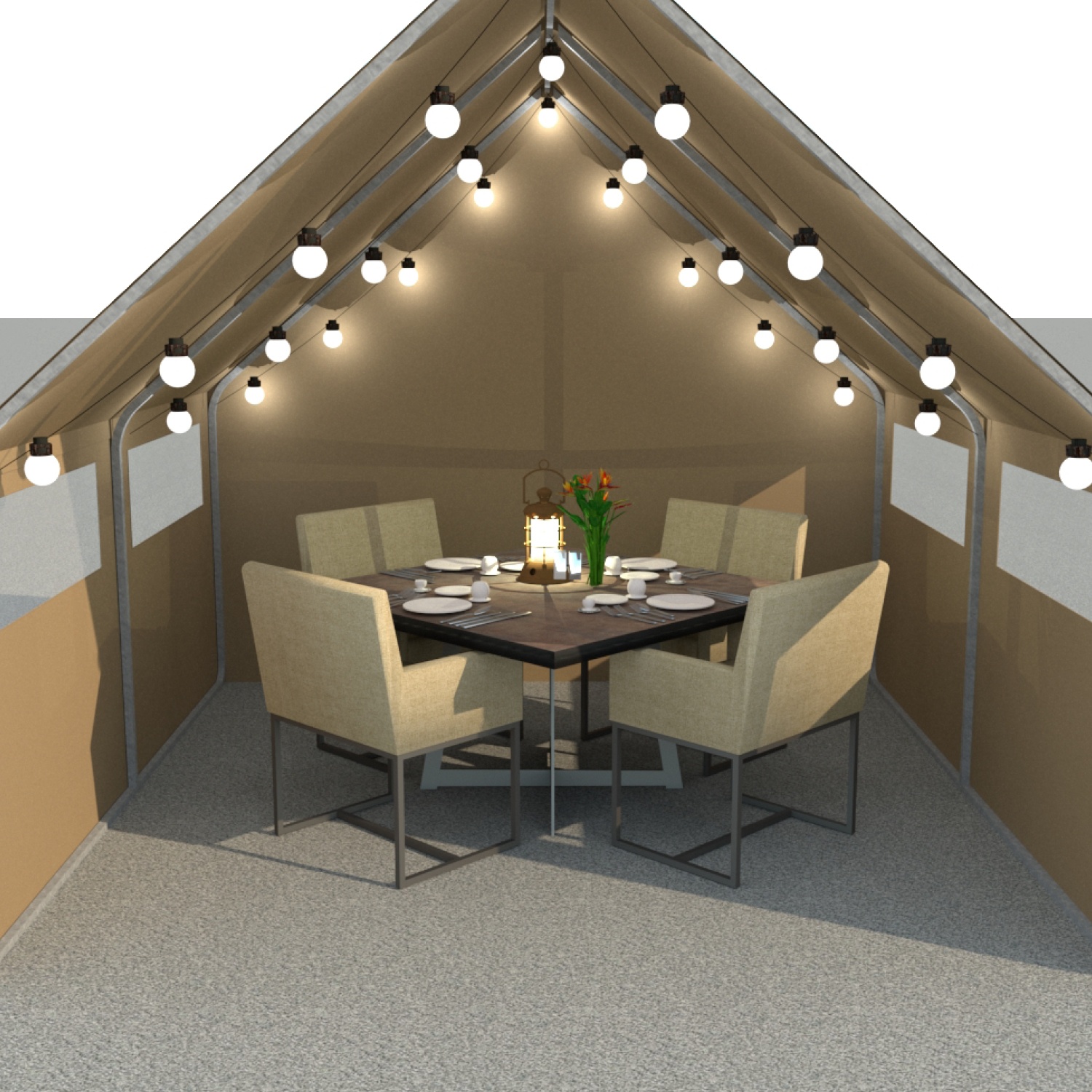 Wall Tent for dining