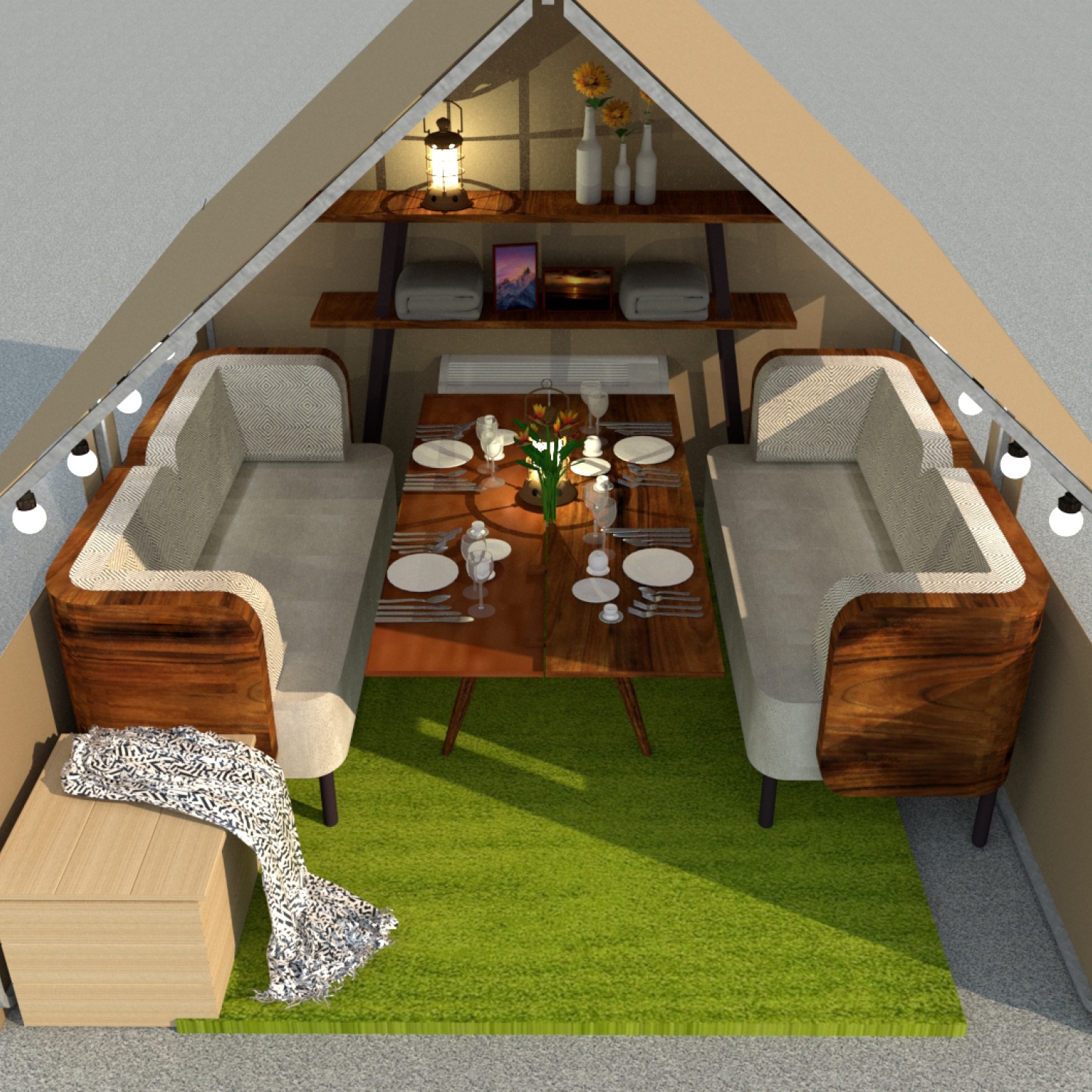 Wall Tent for dining