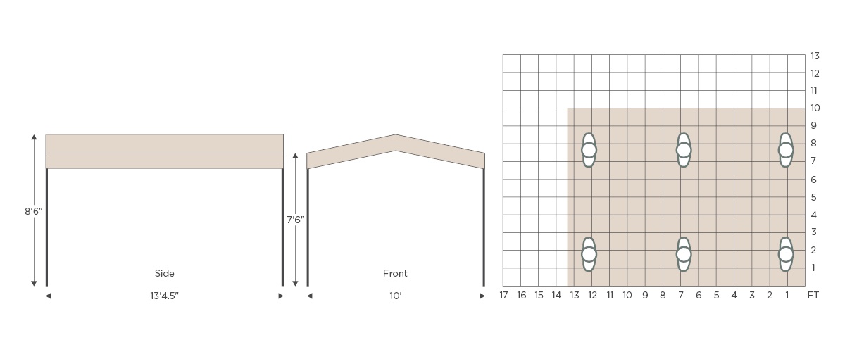 1013 Parthenon Canopy Dimensions