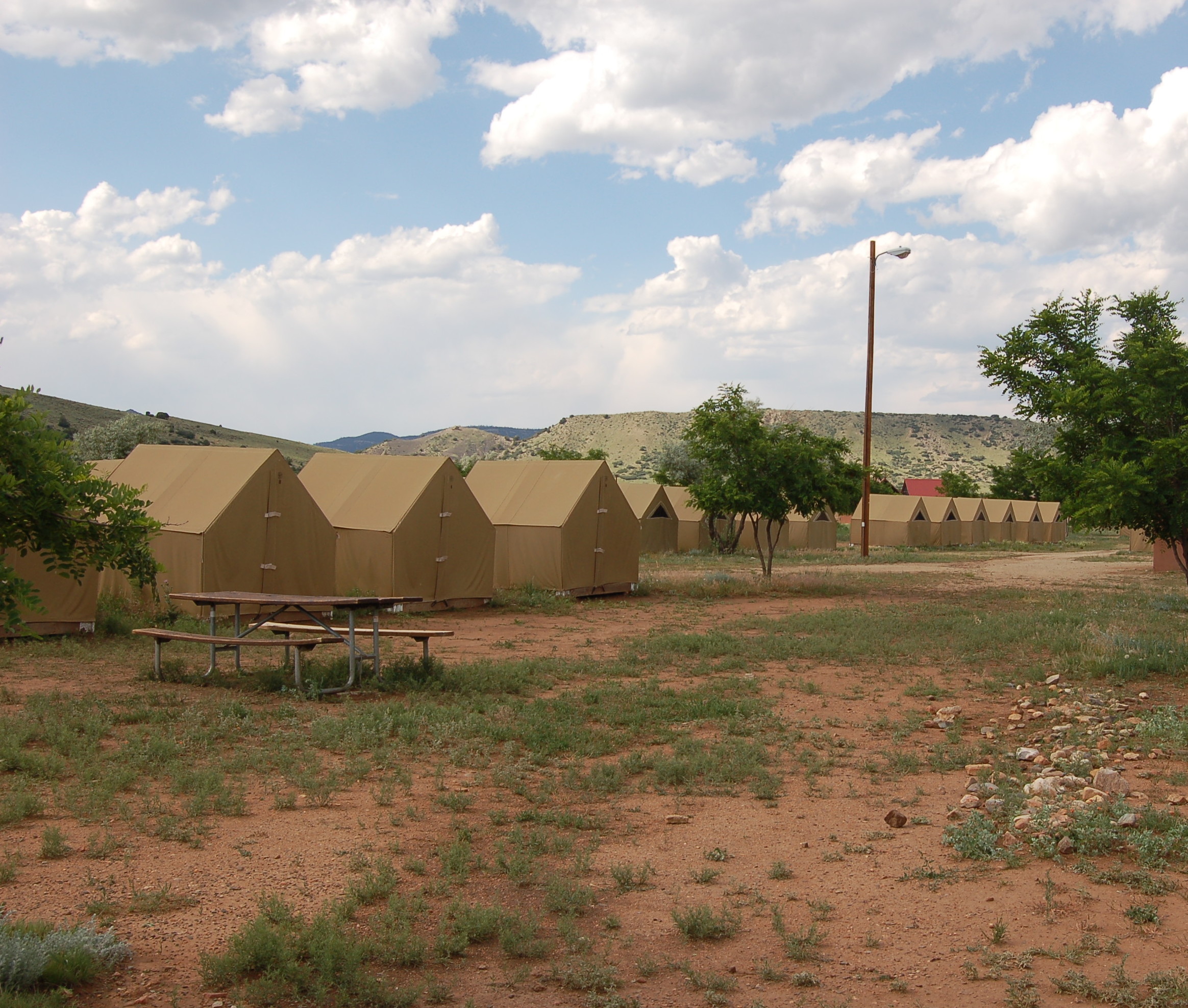 Wall Tents at Philmont Basecamp